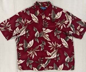 Croft & Barrow Men's Tropical Leaf Print Button Down Shirt Size XLT